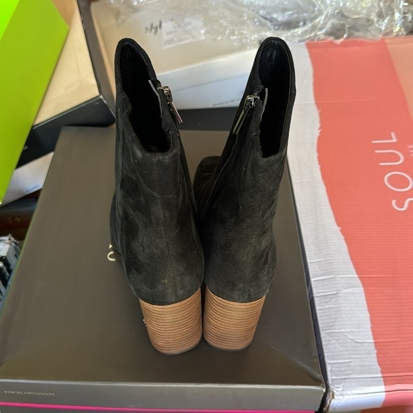 Sam Edelman Womens Osten Suede Stacked Heel Ankle Boots - Picture 5 of 7